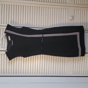 Calvin Klein Black Gray Belted Pencil Tunic Dress Size 2